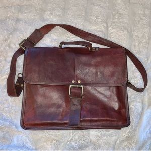 Trades of Hope | Alden Messenger - Laptop Bag | Genuine Brown Leather